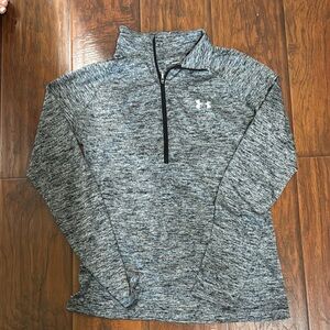 Under Armour Gray Zip Up Sweater Lightweight Athletic Wear